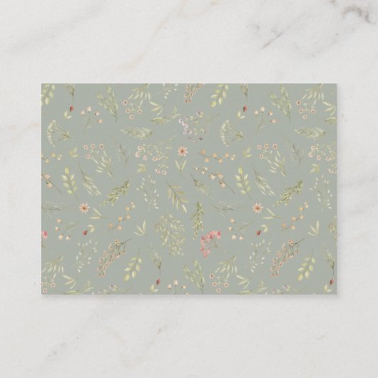 Magische bos bloemenontvangstruimte Kaart (Achterkant)