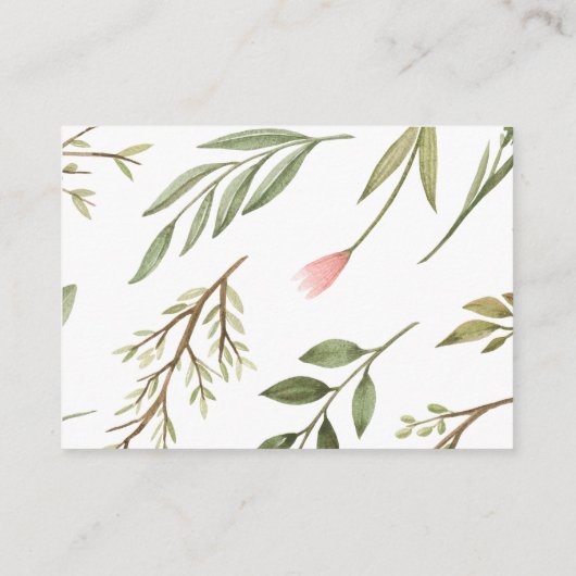 Magische bos bloemenontvangstruimte Kaart (Achterkant)