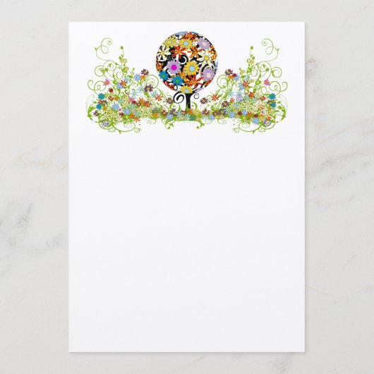 Magische Bos Cirkel van Liefde Bruiloft Menu (Achterkant)