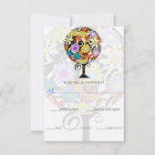 Magische Bos Cirkel van Liefde Trouwkaarten RSVP Kaartje (Voorkant)