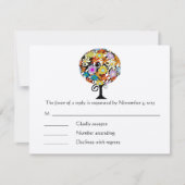 Magische Bos Cirkel van Liefde Trouwkaarten RSVP Kaartje (Voorkant)