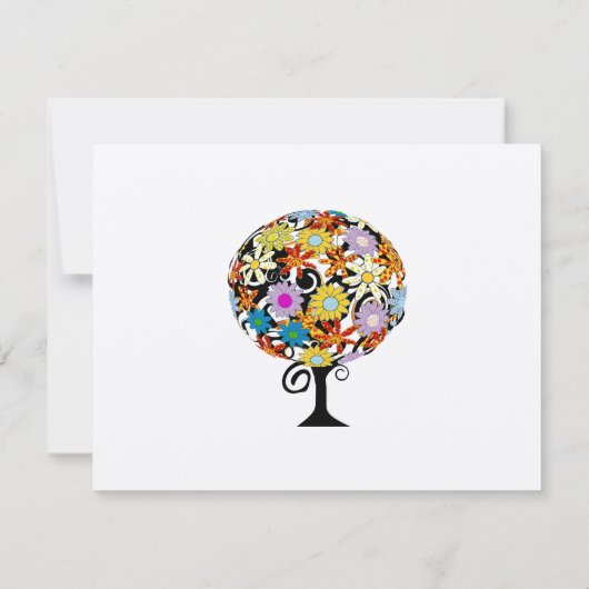 Magische Bos Cirkel van Liefde Trouwkaarten RSVP Kaartje (Achterkant)