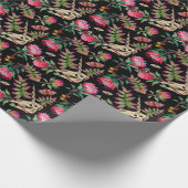 Magische bos eenhoorn donker patroon. cadeaupapier (Hoek)