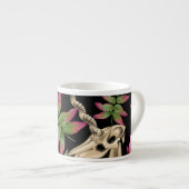 Magische bos eenhoorn donker patroon. espresso kop (Voorkant rechts)