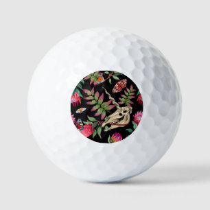 Magische bos eenhoorn donker patroon. golfballen