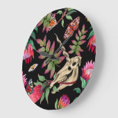 Magische bos eenhoorn donker patroon. grote klok (Hoek)