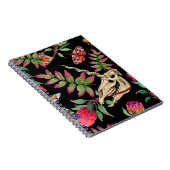 Magische bos eenhoorn donker patroon. notitieboek (Rechterzijde)