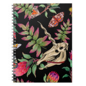 Magische bos eenhoorn donker patroon. notitieboek (Voorkant)