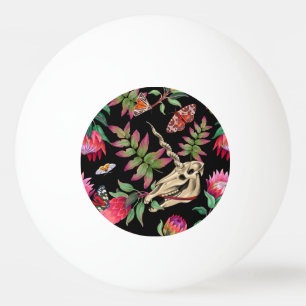 Magische bos eenhoorn donker patroon. pingpongbal