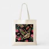 Magische bos eenhoorn donker patroon. tote bag (Achterkant)