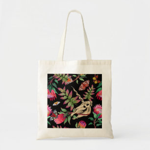Magische bos eenhoorn donker patroon. tote bag