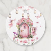 Magische Bos Fairy Bloemen Tuin Verjaardag Bedankjes Labels (Achterkant)