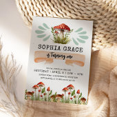 Magische Bos Paddestoel 1e Verjaardag Kaart