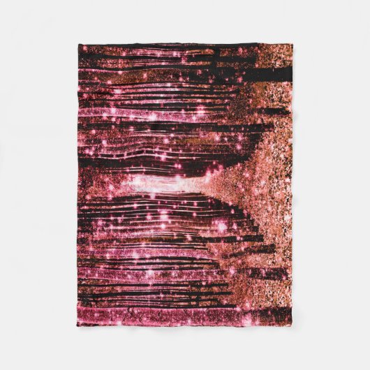 Magische bos perzik roze fleece deken (Voorkant)