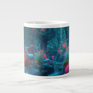 Magische Bos Scene met Herten Koffiemok Grote Koffiekop