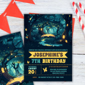Magische bos verjaardagsfeestje kaart