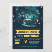 Magische bos verjaardagsfeestje kaart (Voorkant)