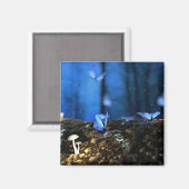 Magische Bossen met botervliegen en paddenstoelen Magneet (Voorkant / Achterkant)