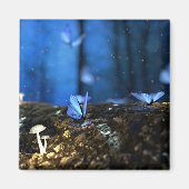 Magische Bossen met botervliegen en paddenstoelen Magneet (Voorkant)