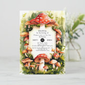 Magische Bossen Paddestoel Verjaardag Kaart (Staand voorkant)