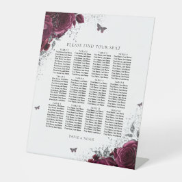 Magische Bourgogne Rozen Weddenschappen Reclamebord Met Voetstuk