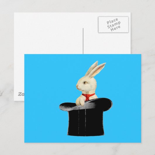 magische  bovenhoed konijn briefkaart (Voorkant / Achterkant)