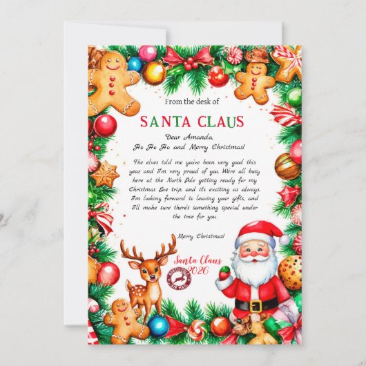Magische brief van Sinterklaas kaart (Voorkant)