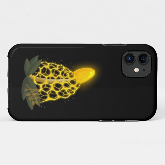 Magische bruidssluier Sparkly Gele Paddestoel Case-Mate iPhone Case (Achterkant (horizontaal))