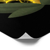 Magische bruidssluier Sparkly Gele Paddestoel Poster (Hoek)