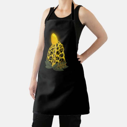 Magische bruidssluier Sparkly Gele Paddestoel Schort (Insitu)