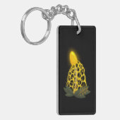 Magische bruidssluier Sparkly Gele Paddestoel Sleutelhanger (Voorkant Links)