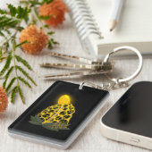 Magische bruidssluier Sparkly Gele Paddestoel Sleutelhanger (Voorkant Rechts)