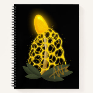 Magische bruidssluier Sparkly Gele Paddestoel Spir Notitieboek