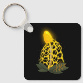 Magische bruidssluier Sparkly Yellow Mushroom Meta Sleutelhanger