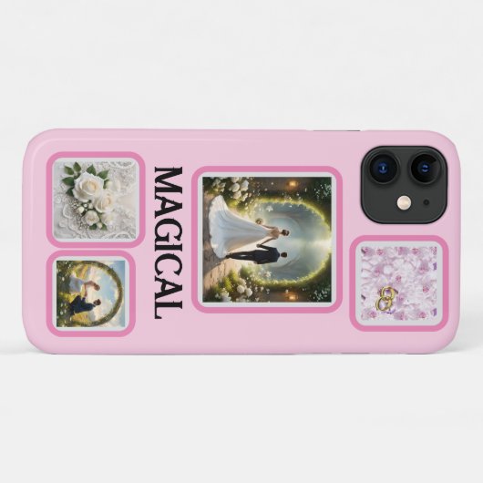Magische Bruiloft Vier Afbeelding Sjabloon, Case-Mate iPhone Case (Achterkant (horizontaal))