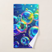 Magische bubbelkleuren bad handdoek (Handdoek)