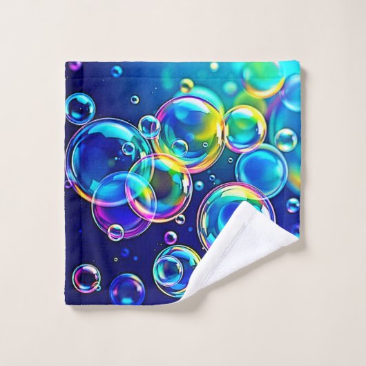Magische bubbelkleuren bad handdoek (Wasdoekje)