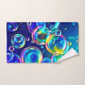 Magische bubbelkleuren bad handdoek (Handdoek)