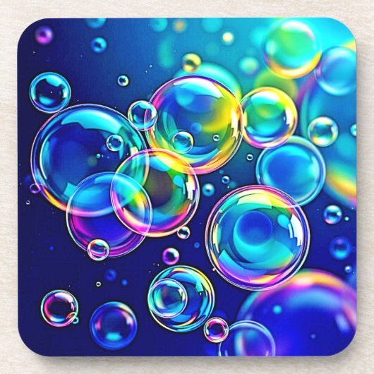 Magische bubbelkleuren bier onderzetter (Voorkant)