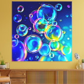 Magische bubbelkleuren canvas afdruk (Insitu (Woonkamer))