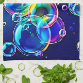 Magische bubbelkleuren theedoek (Gevouwen)