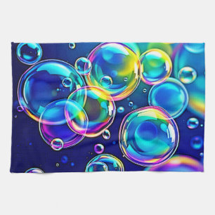 Magische bubbelkleuren theedoek