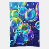 Magische bubbelkleuren theedoek (Verticaal)