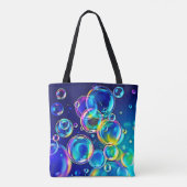 Magische bubbelkleuren tote bag (Achterkant)