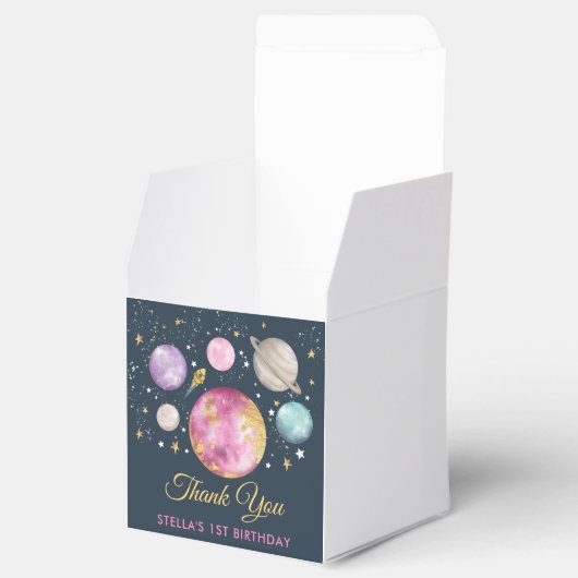 Magische buitenruimte eerste reis rond zondag bedankdoosjes (Geopend)