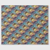 MAGISCHE BUTTERFLES IN BLAUW CADEAUPAPIER (Vlak)