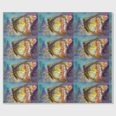 MAGISCHE BUTTERFLES IN BLAUW CADEAUPAPIER (Vlak)