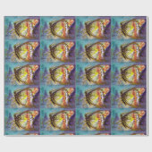 MAGISCHE BUTTERFLES IN BLAUW CADEAUPAPIER (Vlak)