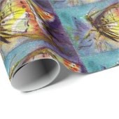 MAGISCHE BUTTERFLES IN BLAUW CADEAUPAPIER (Rol Hoek)