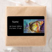 MAGISCHE BUTTERFLES IN BLUE Black Etiket (Insitu)